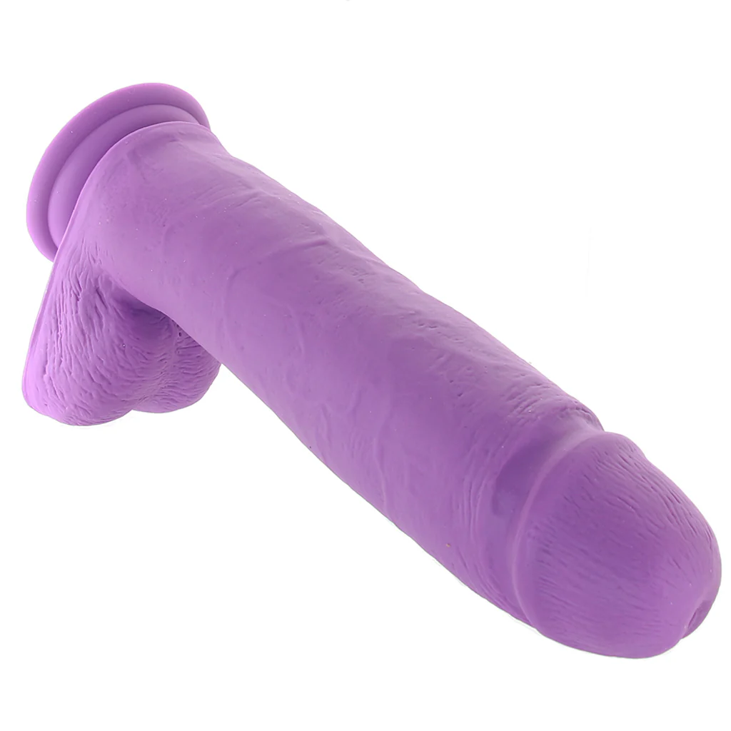 Neo Elite 8 Inch Silicone Dual Density Cock in Purple - Image 2