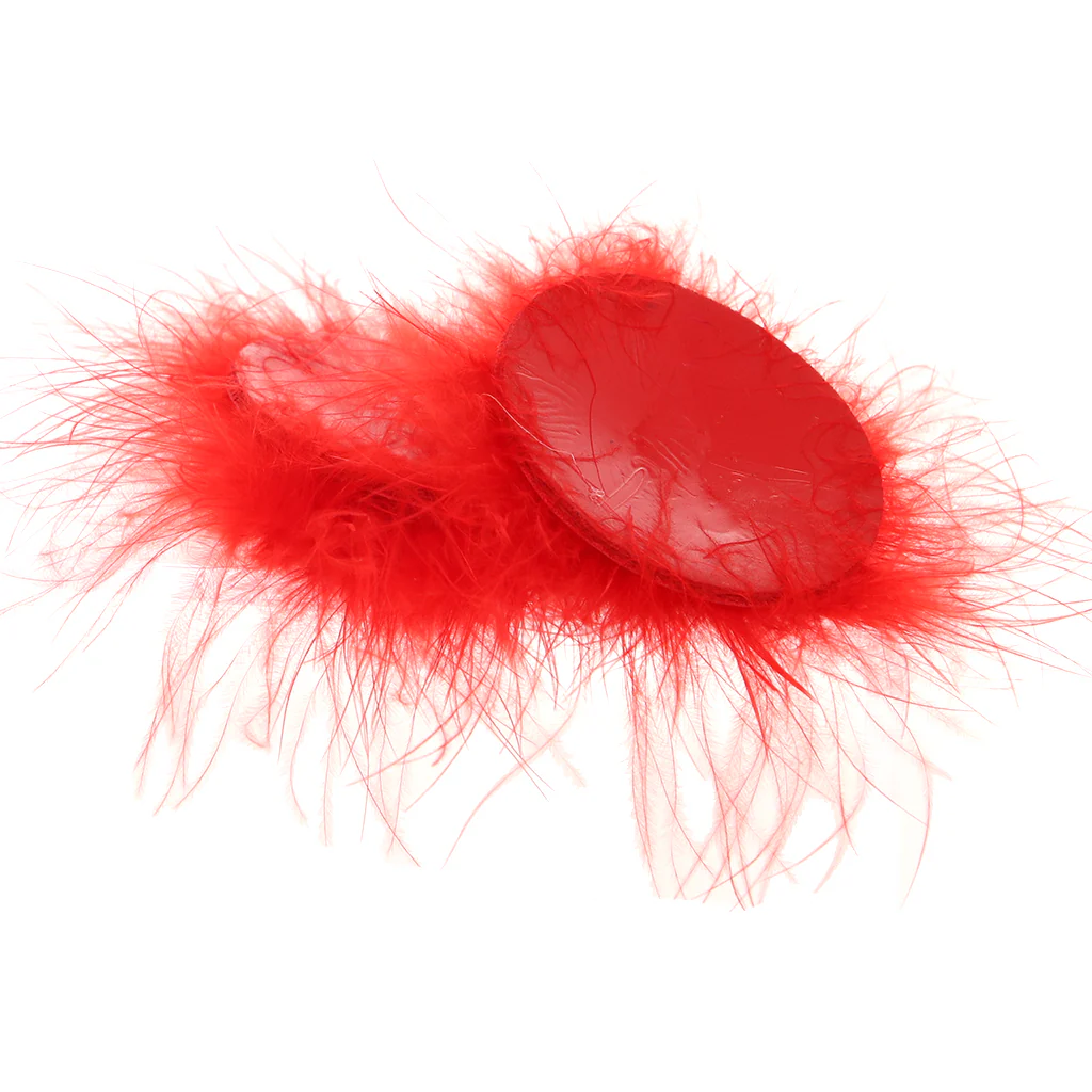 Nipple Couture Red Marabou Covers - Image 5