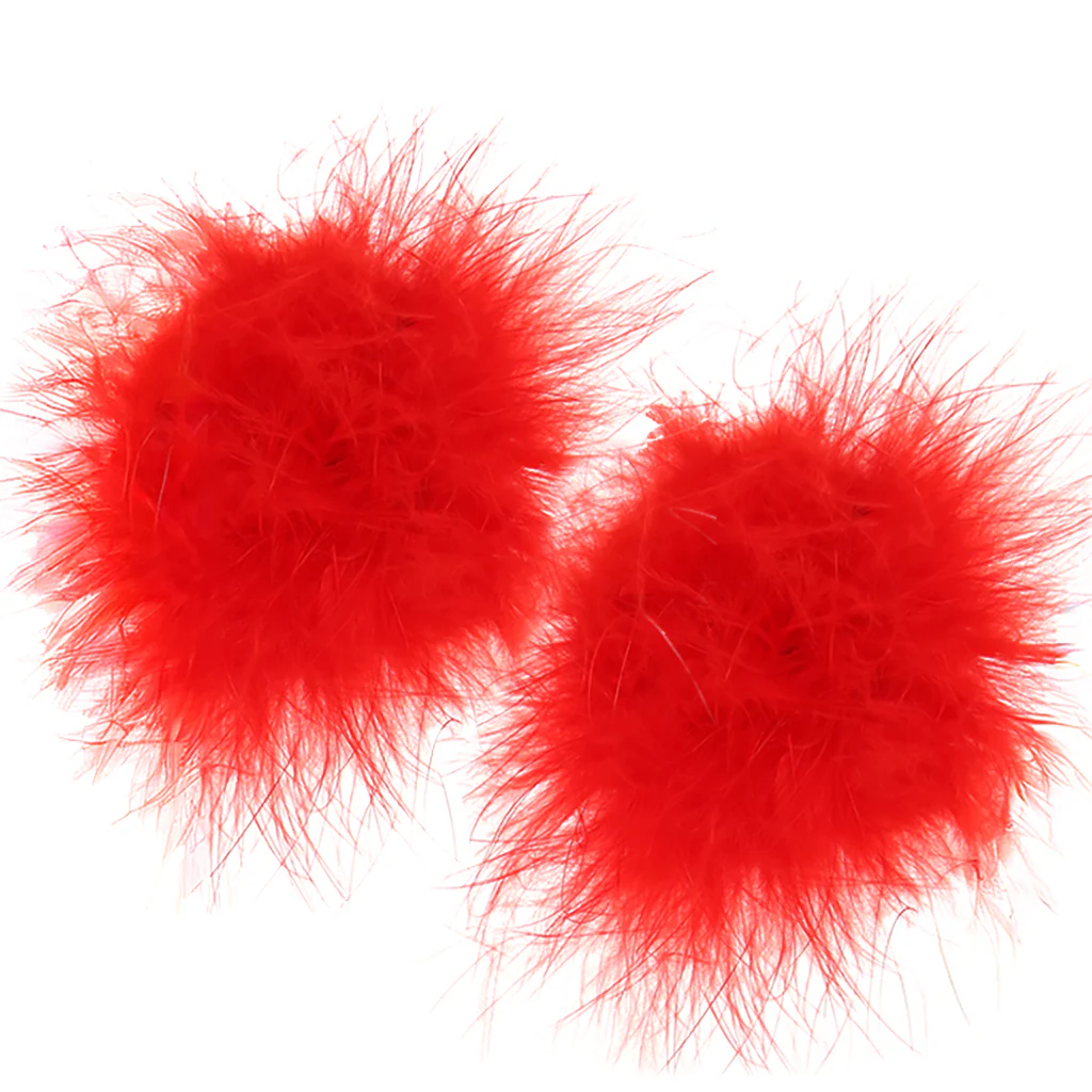 Nipple Couture Red Marabou Covers - Image 7