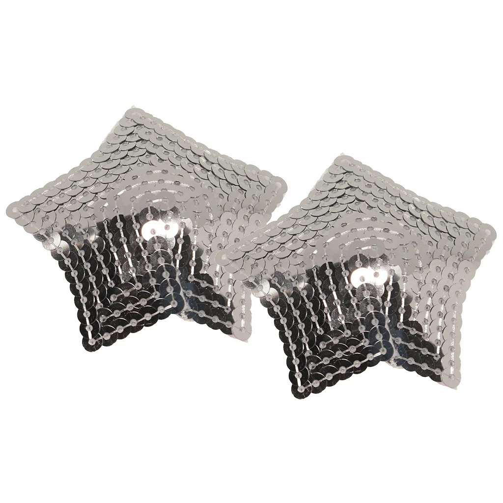 Nipple Couture Silver Sequin Star Covers - Image 3