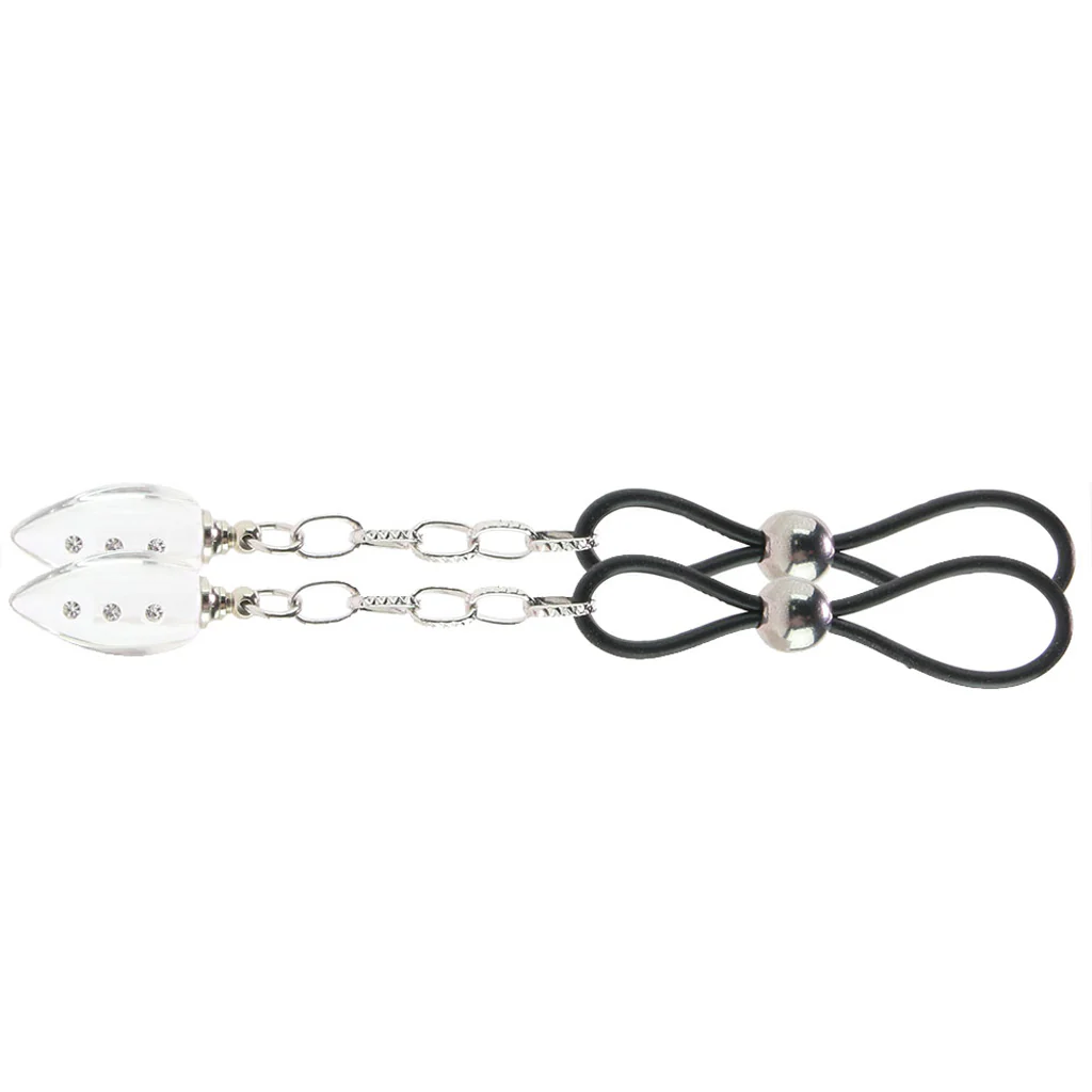 nipple play Crystal Teardrop Non-Piercing Nipple Jewelry - Image 4