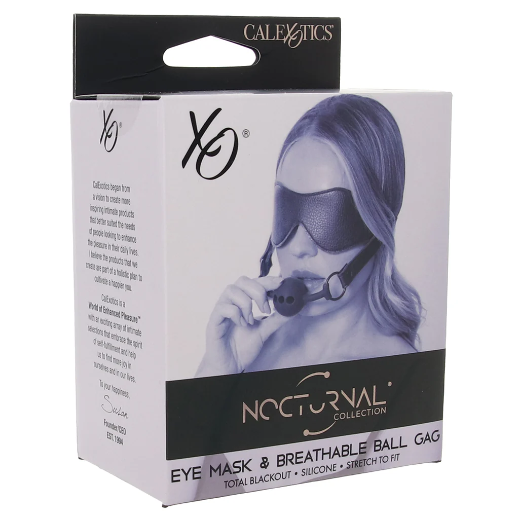 Nocturnal Collection Eye Mask & Breathable Ball Gag Set - Image 9