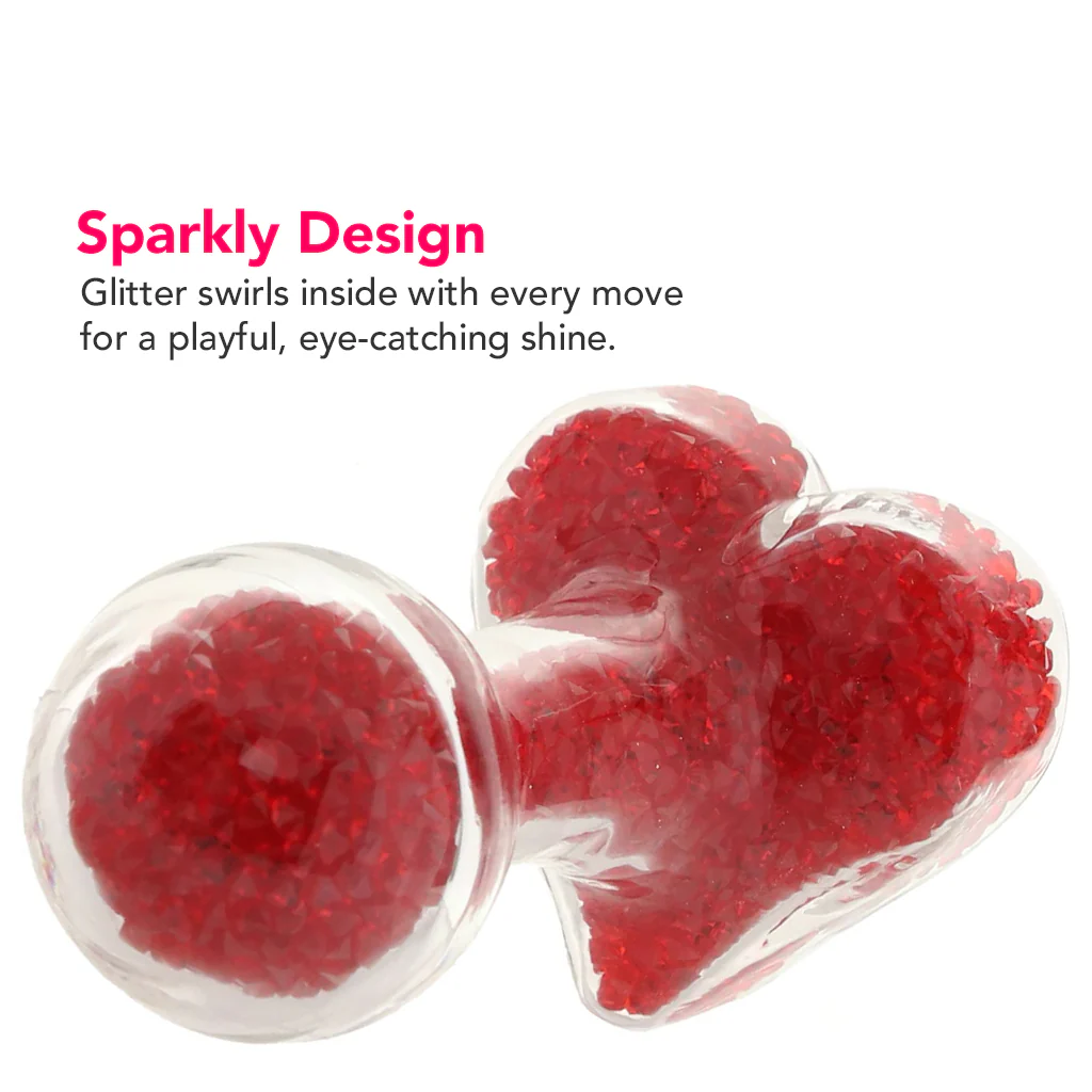 Oh My Gem Lustre Glass Butt Plug in Red - Image 2