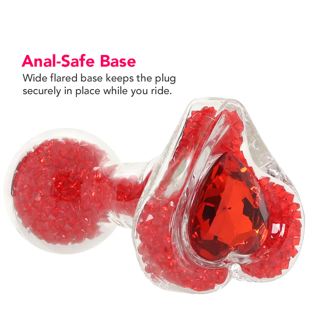 Oh My Gem Lustre Glass Butt Plug in Red - Image 8