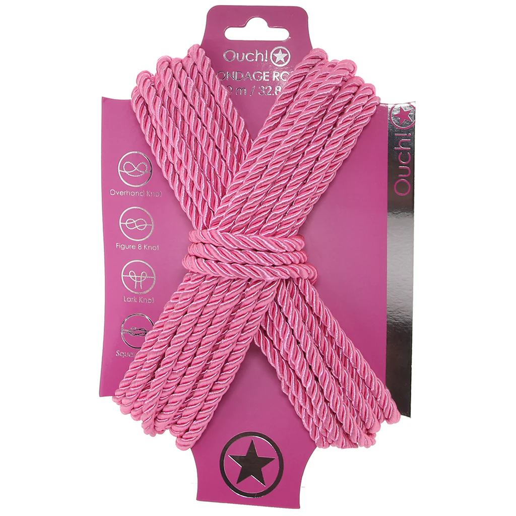 Ouch! 32.8'/10m Bondage Rope in Pink - Image 6