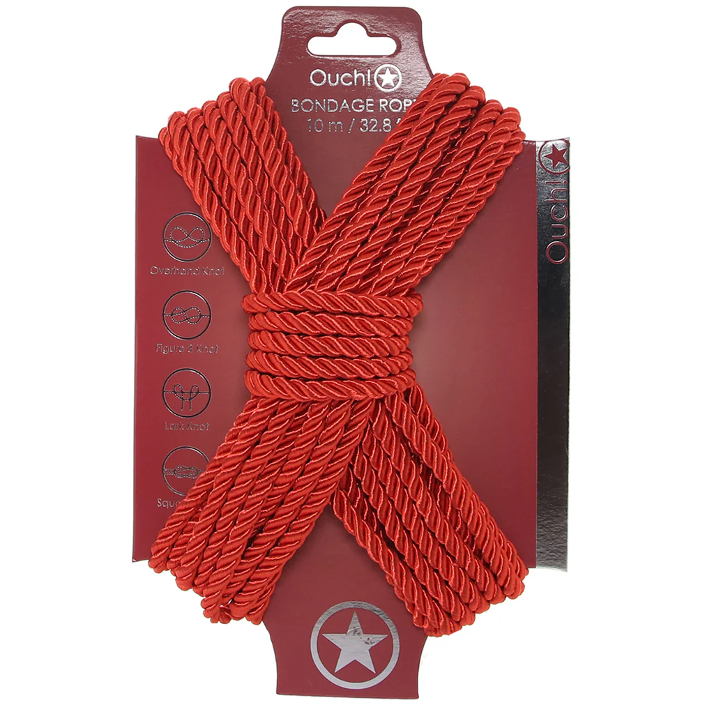 Ouch! 32.8'/10m Bondage Rope in Red - Image 6