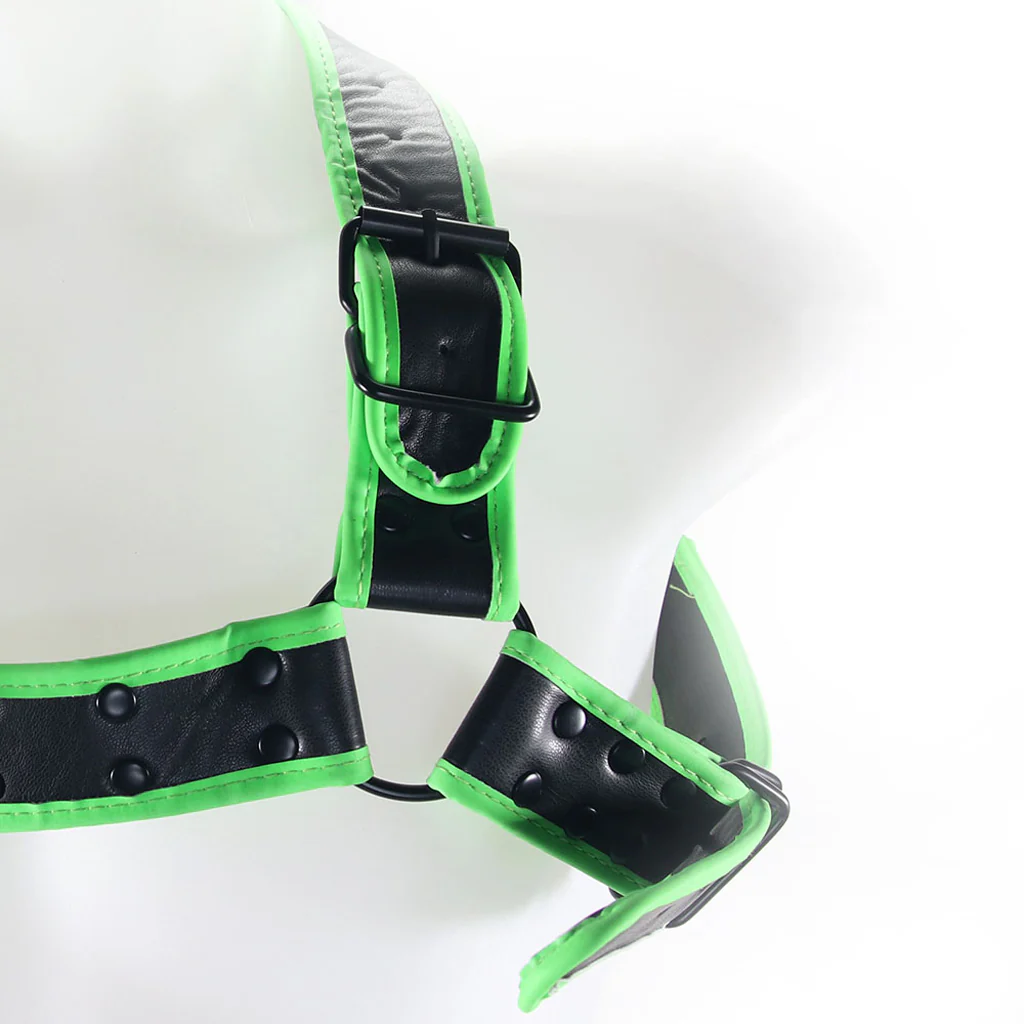 Ouch! Glow in the Dark Buckle Bulldog Harness /XL - Image 5