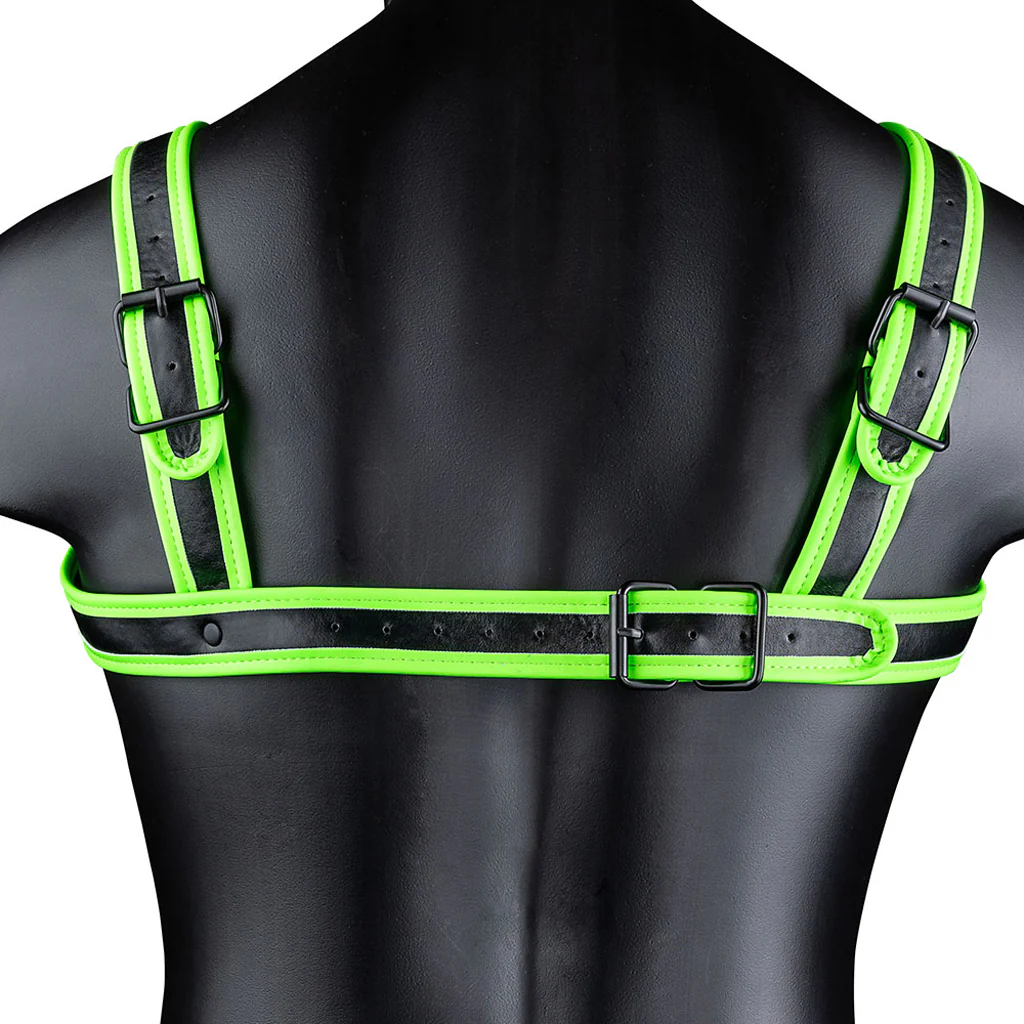 Ouch! Glow In The Dark Bulldog Buckle Harness /M - Image 3