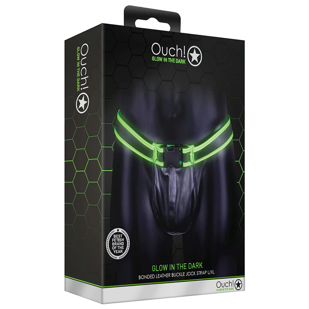 Ouch! Glow In The Dark Front Buckle Jock Strap /XL - Image 6