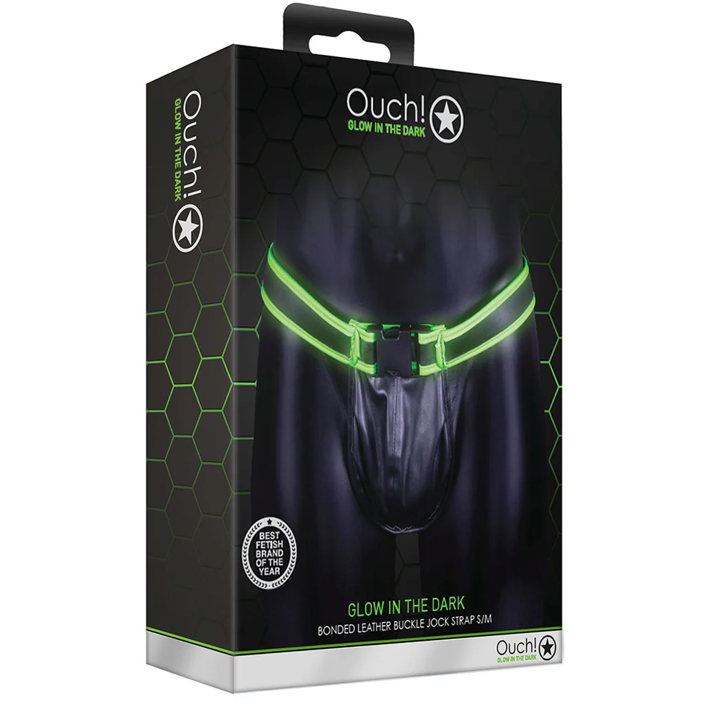 Ouch! Glow In The Dark Front Buckle Jock Strap /M - Image 6