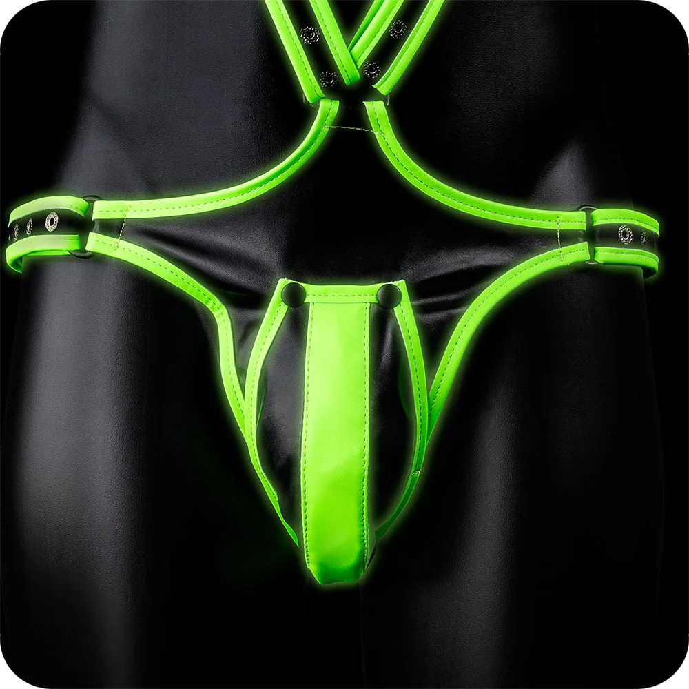 Ouch! Glow In The Dark Full Body Harness /XL - Image 5