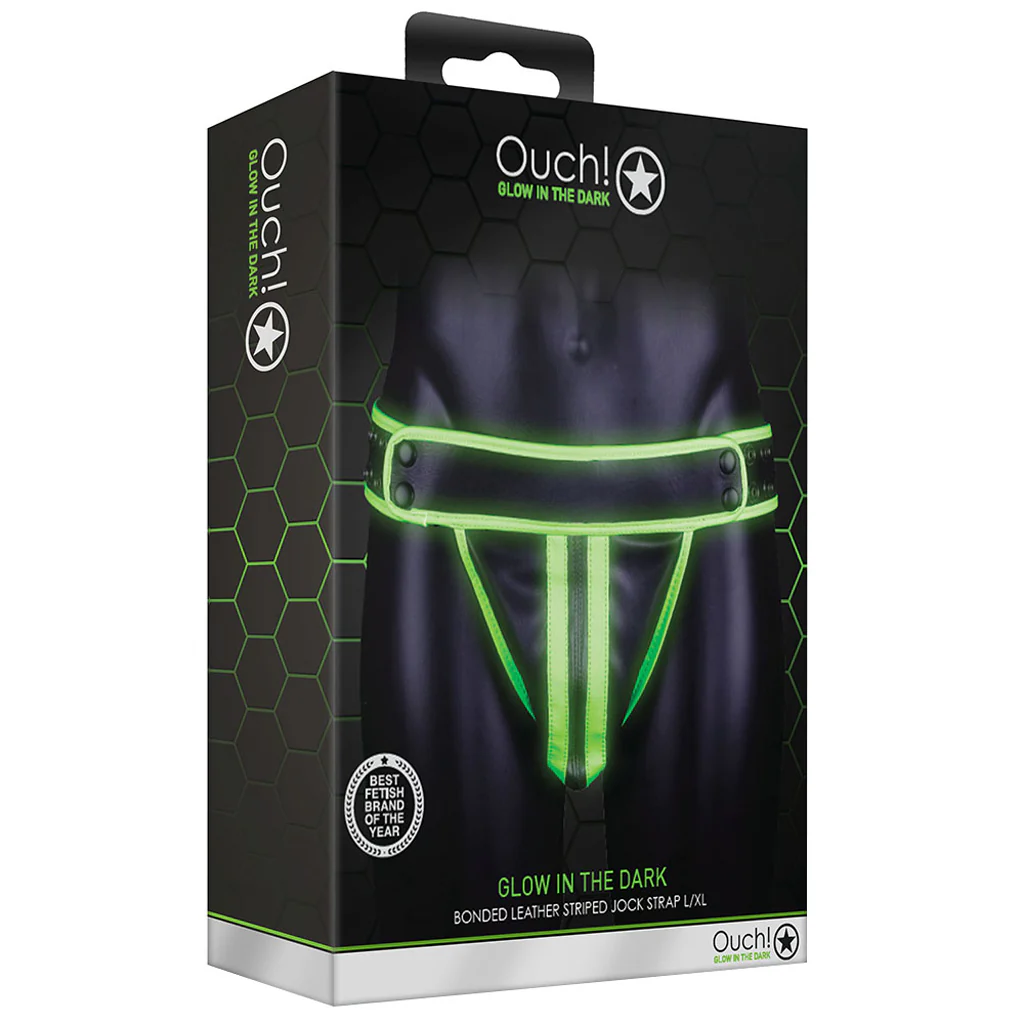 Ouch! Glow In The Dark Striped Jock Strap /XL - Image 6