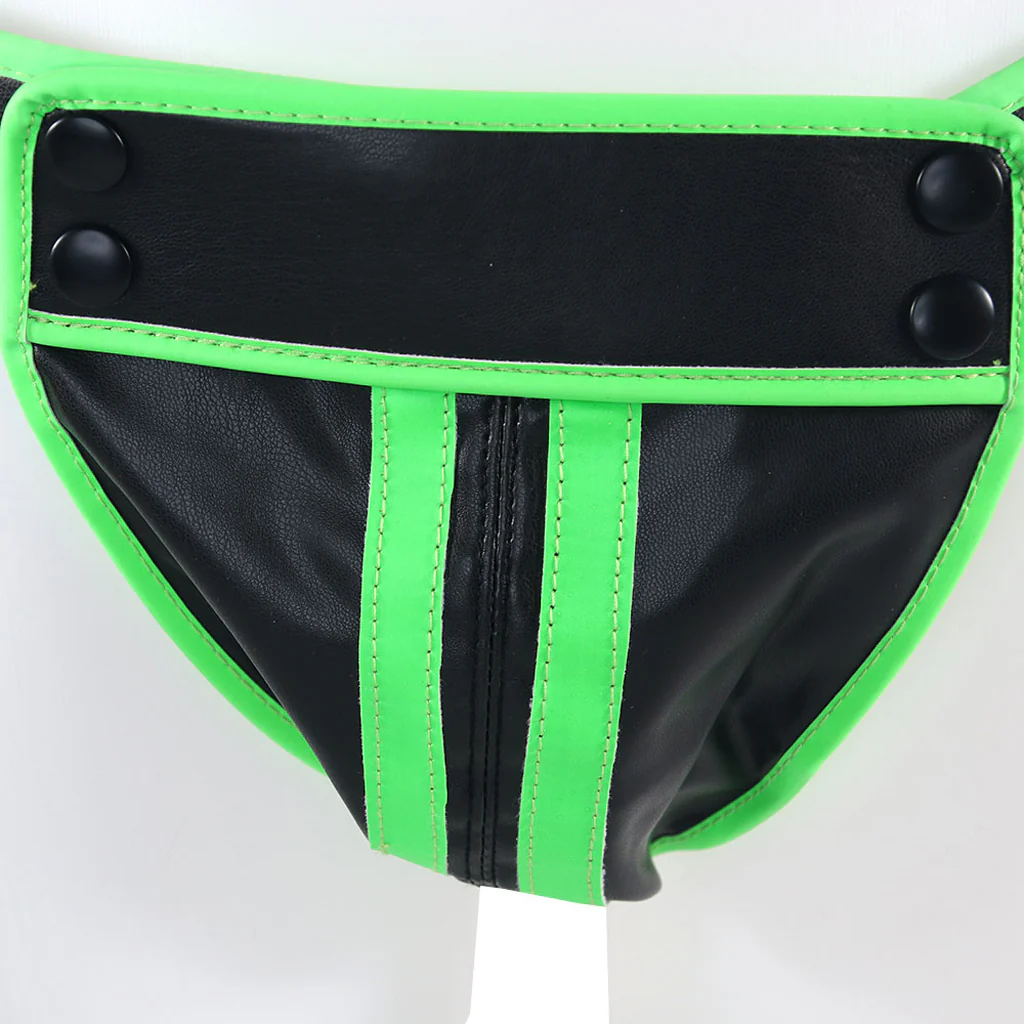Ouch! Glow In The Dark Striped Pouch Jock Strap /M - Image 2