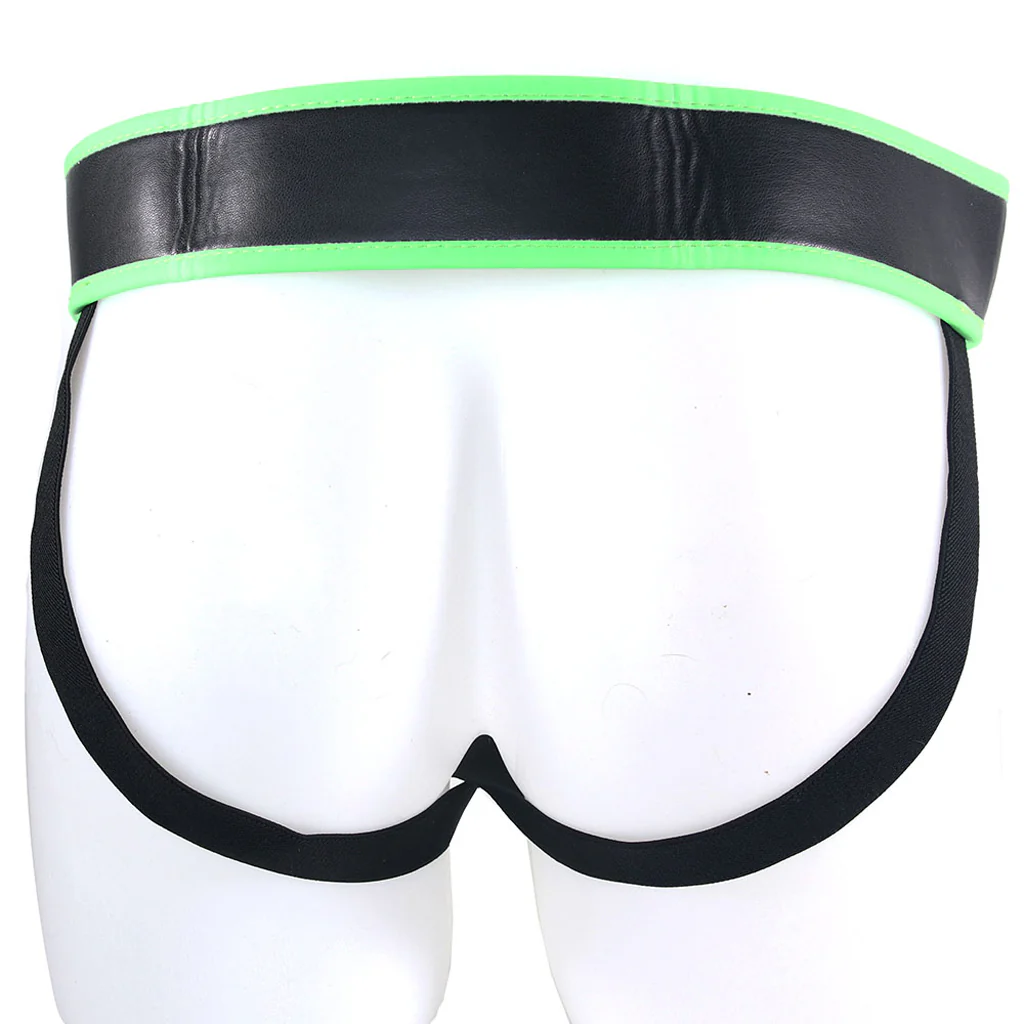 Ouch! Glow In The Dark Striped Pouch Jock Strap /M - Image 5