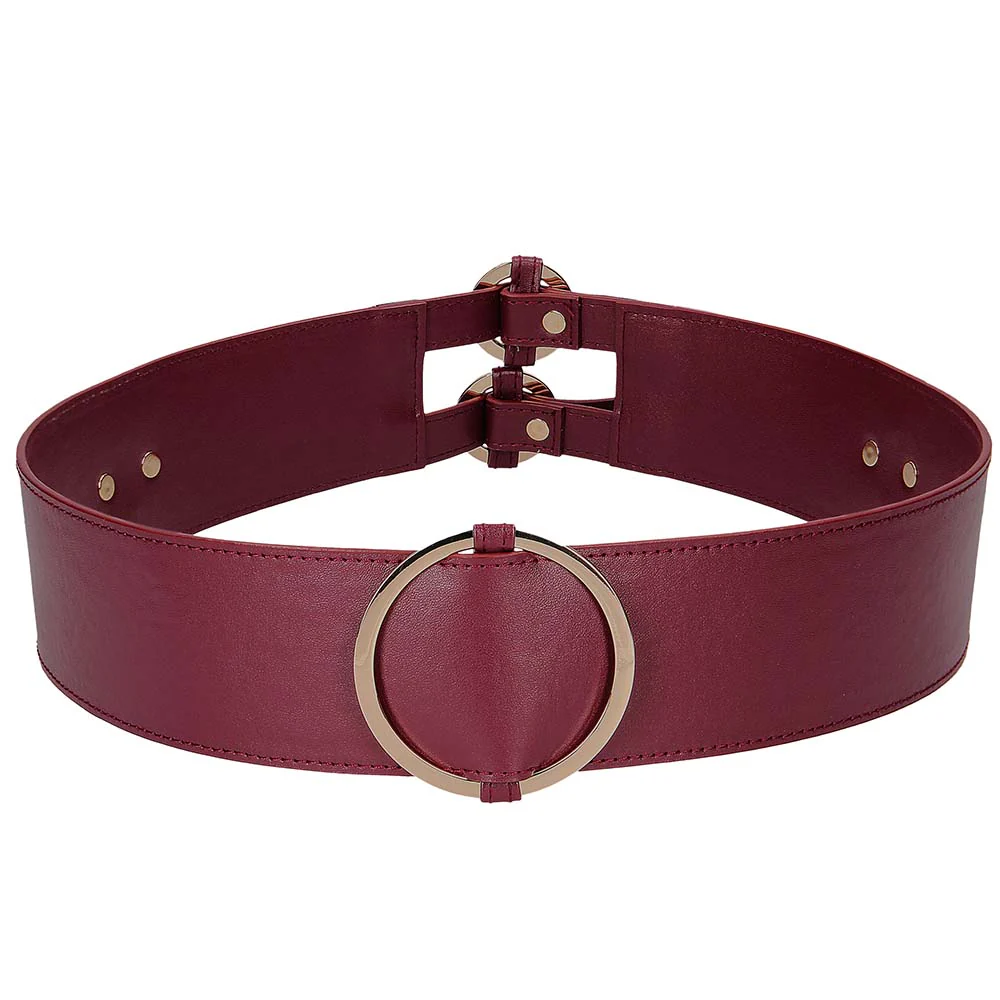 Ouch! Halo Burgundy Waist Bondage Belt /M - Image 2