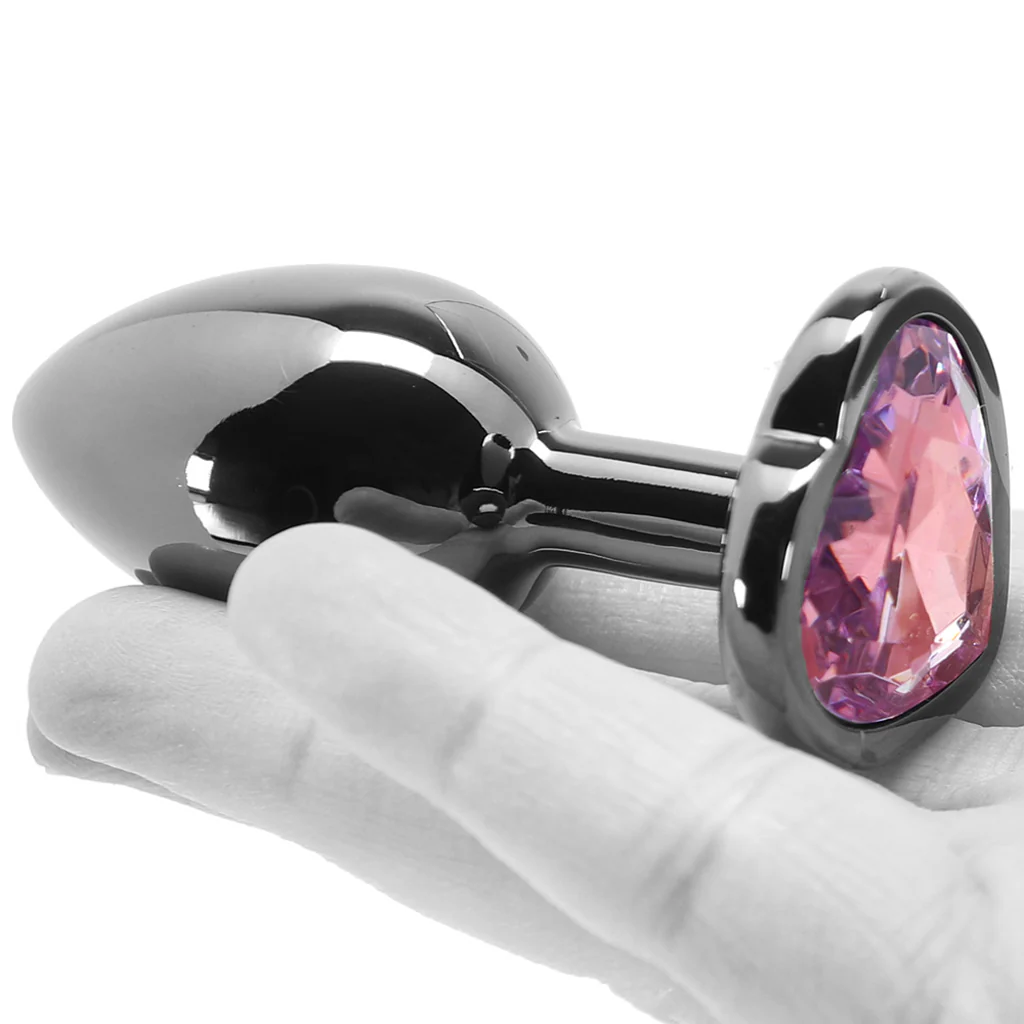 Ouch! Purple Heart Gem Plug in Small - Image 4