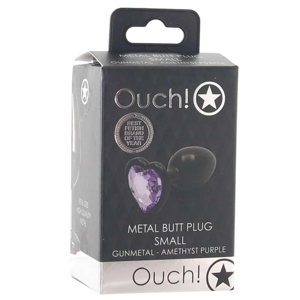 Ouch! Purple Heart Gem Plug in Small - Image 6
