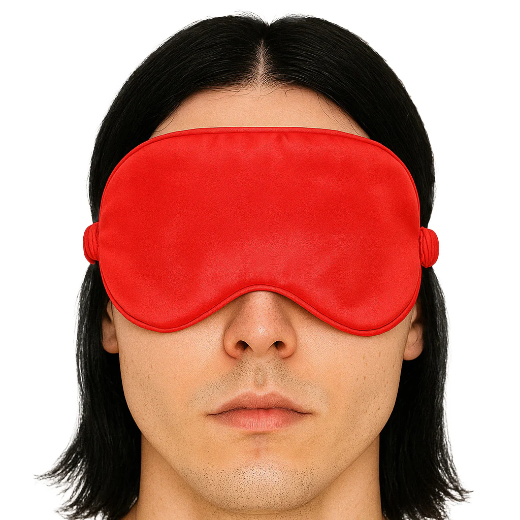 Ouch! Satin Blindfold in Red - Image 6
