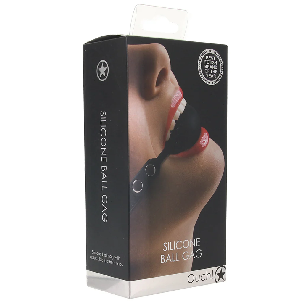 Ouch! Silicone Ball Gag in Black - Image 6
