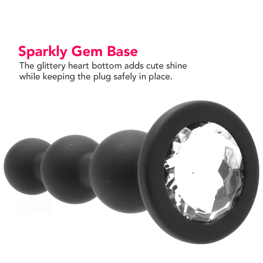 Ouch! Silicone Beaded Diamond Butt Plug - Image 5