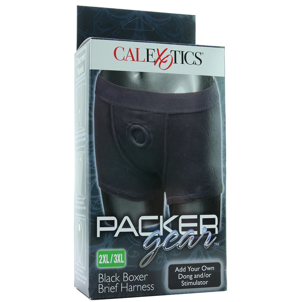 Packer Gear Black Boxer Brief Harness in 2X/3X - Image 6