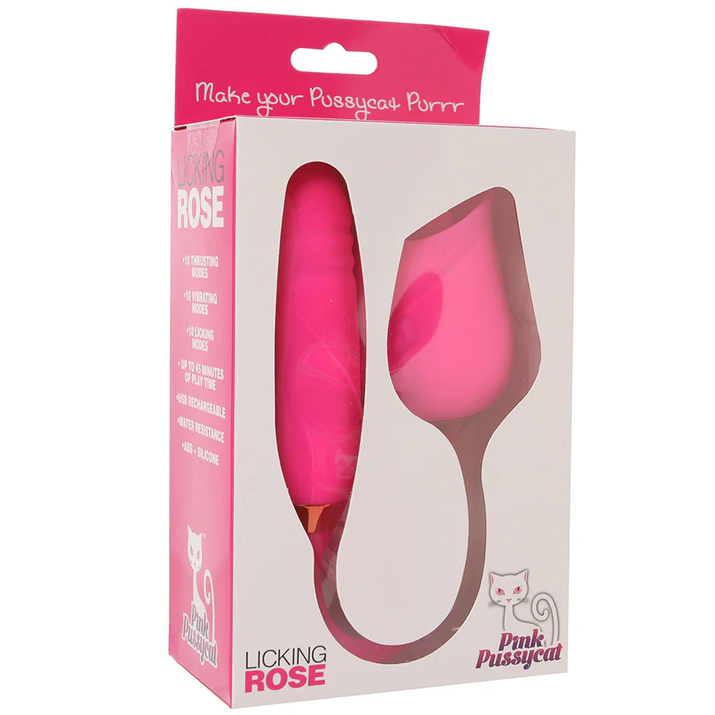 Pink Pussycat Licking Rose Vibe - Image 6