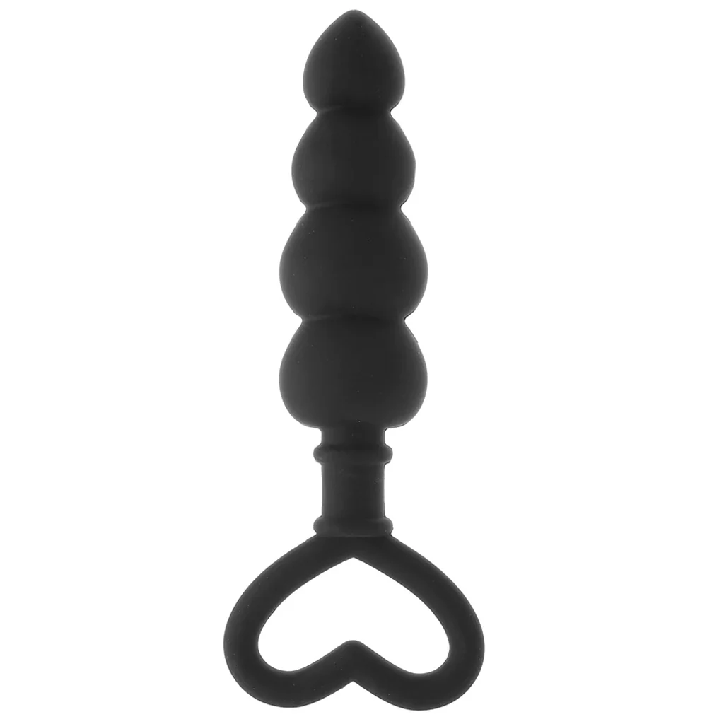 PinkCherry Black Hearts Butt Plug - Image 3
