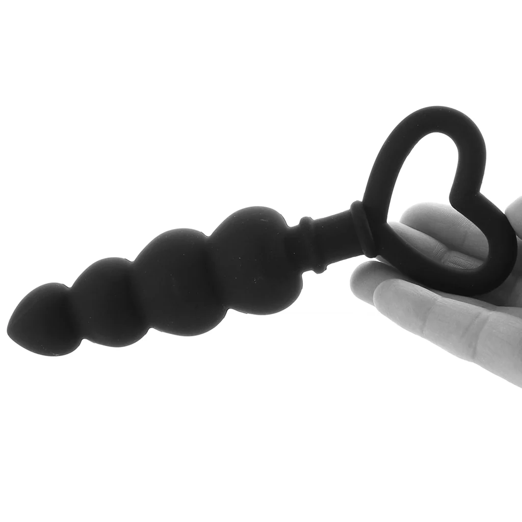 PinkCherry Black Hearts Butt Plug - Image 4