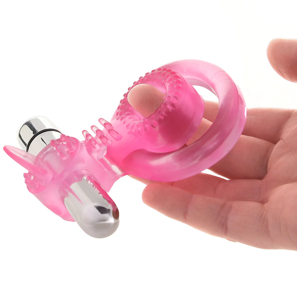 PinkCherry Dual Clit Flicker Cock Ring - Image 4