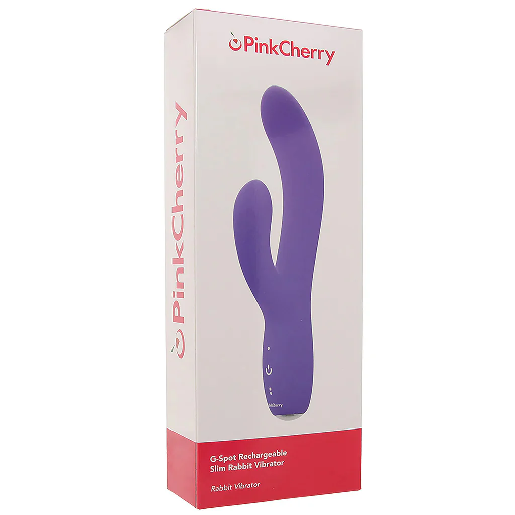 PinkCherry G-Spot Slim Rabbit Vibe in Purple - Image 9