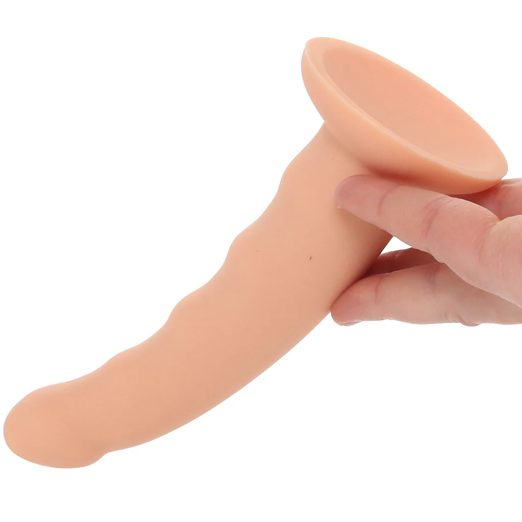 PinkCherry Premium 6.5 Inch Light Silicone Wavy Dildo - Image 4