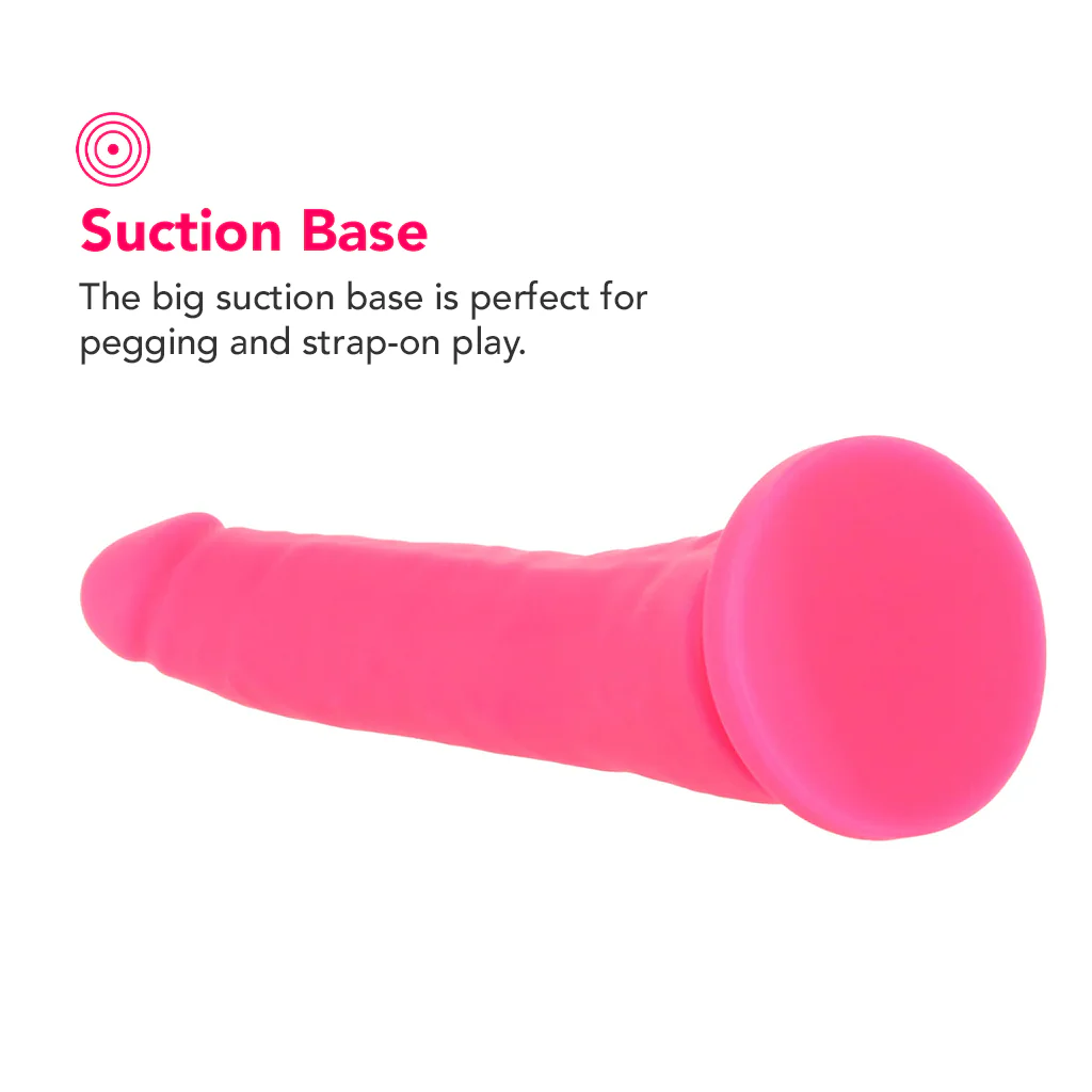 PinkCherry Premium 6.5 Inch Pink Silicone Realistic Dildo - Image 4