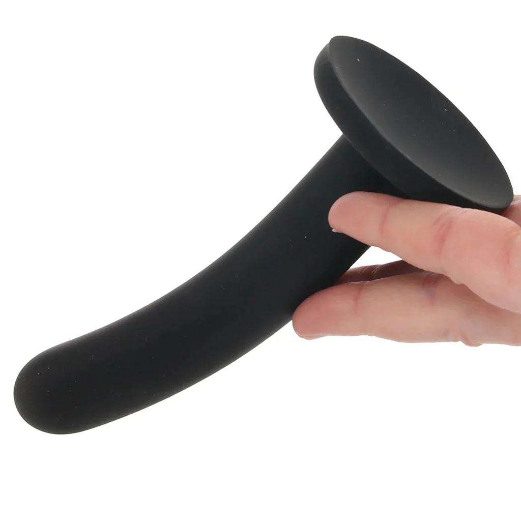 PinkCherry Premium 6 Inch Black Silicone Slim Anal Dildo - Image 3
