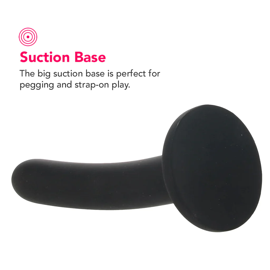 PinkCherry Premium 6 Inch Black Silicone Slim Anal Dildo - Image 4