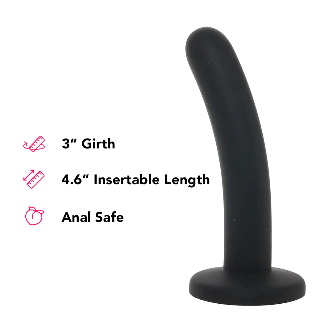 PinkCherry Premium 6 Inch Black Silicone Slim Anal Dildo - Image 5