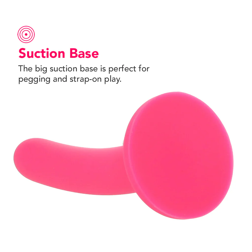 PinkCherry Premium 6 Inch Pink Silicone Slim Anal Dildo - Image 3