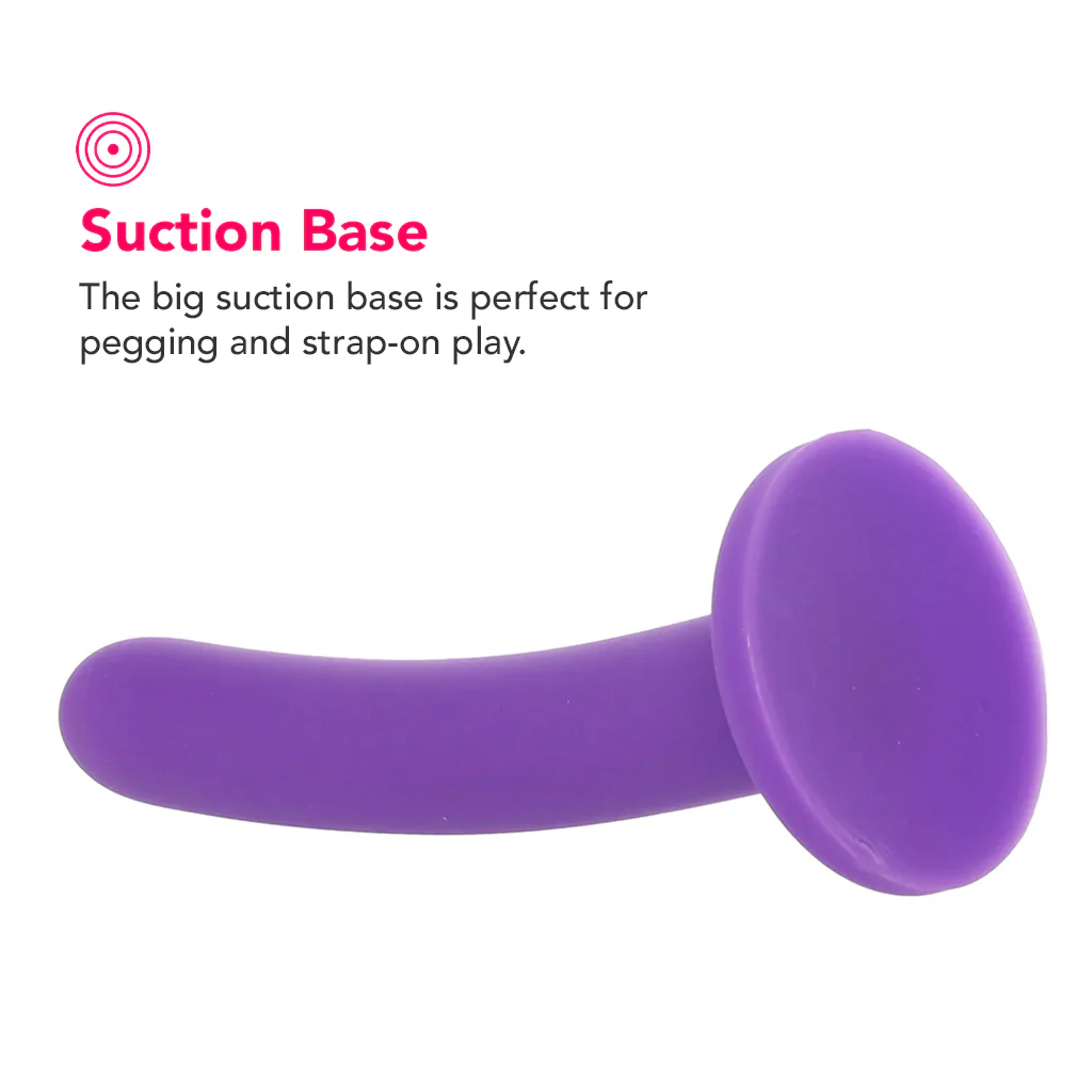 PinkCherry Premium 6 Inch Purple Silicone Slim Anal Dildo - Image 3