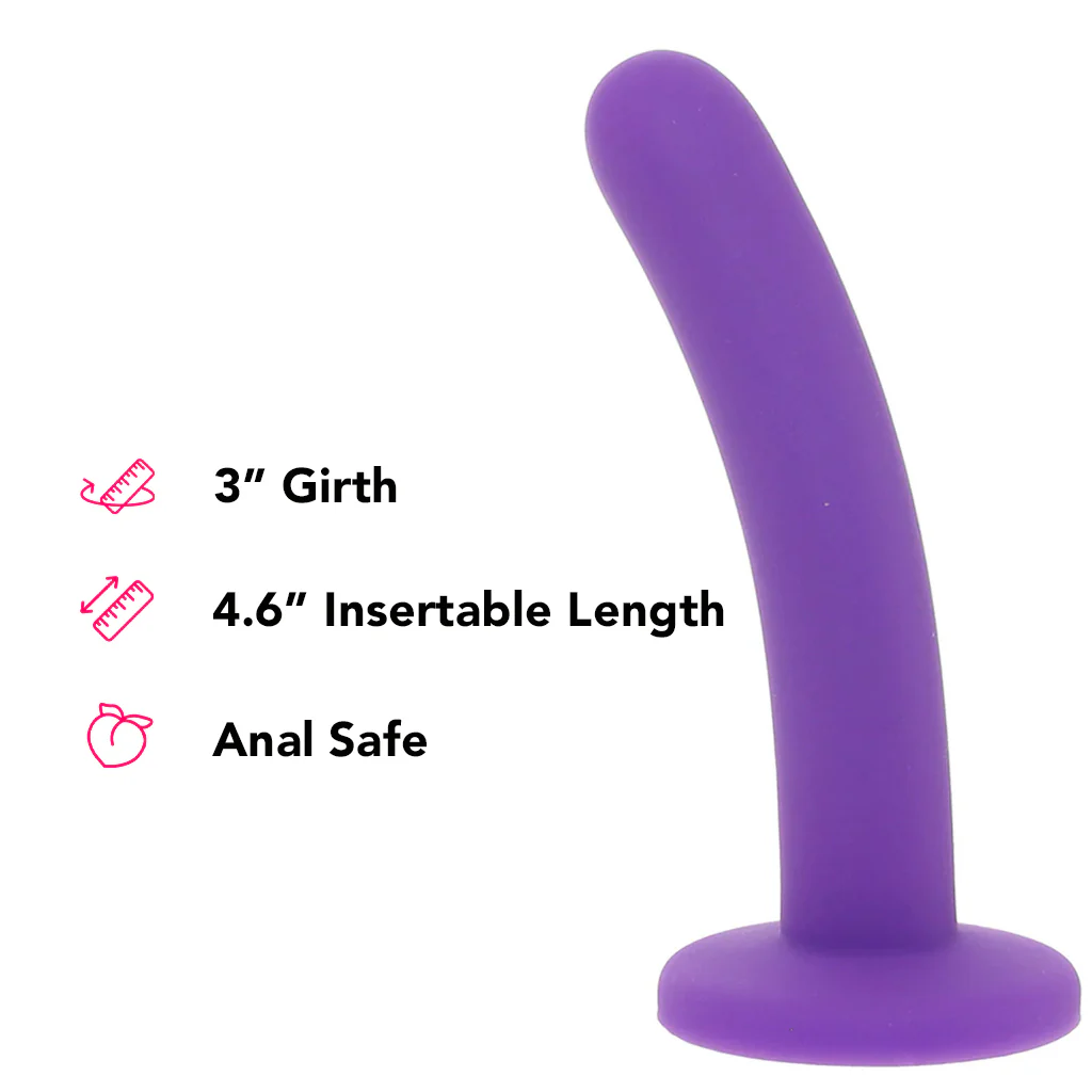 PinkCherry Premium 6 Inch Purple Silicone Slim Anal Dildo - Image 5