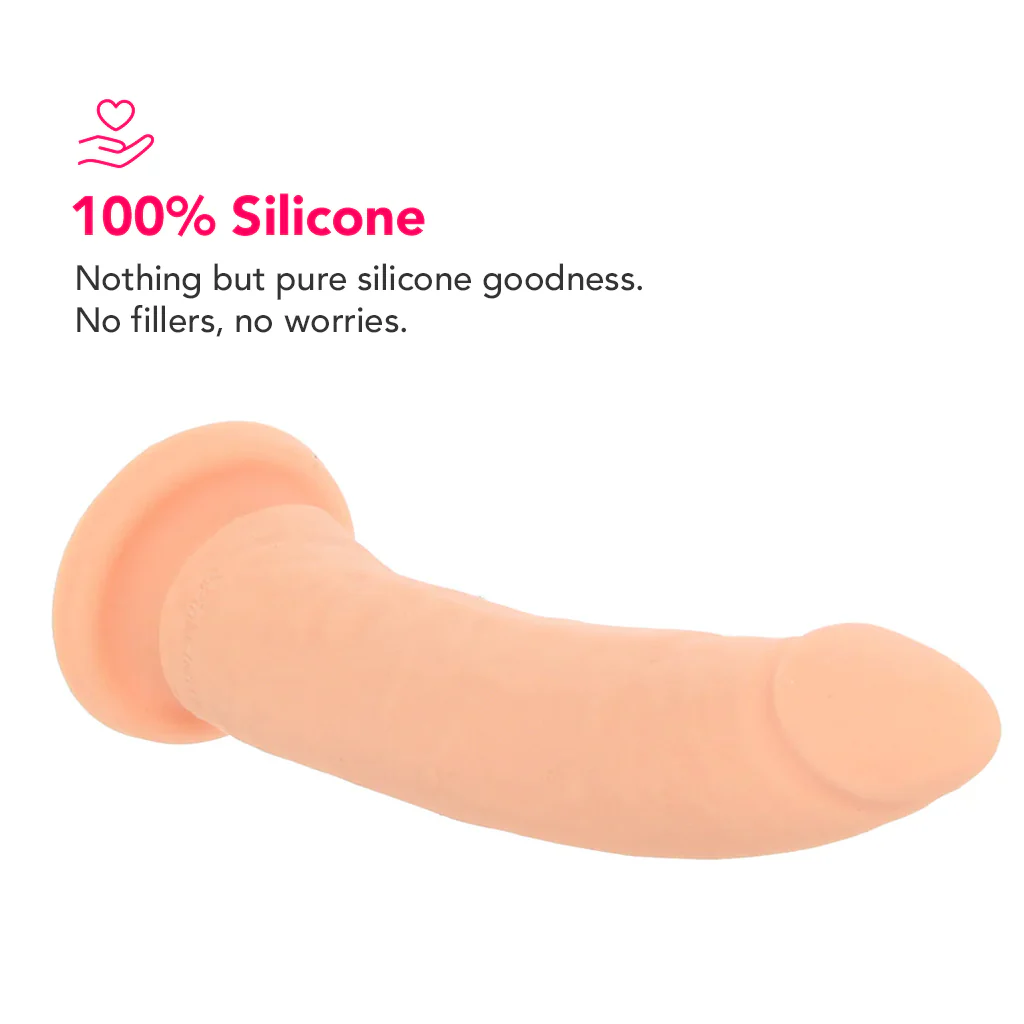 PinkCherry Premium 7.5 Inch Light Silicone Realistic Dildo - Image 2