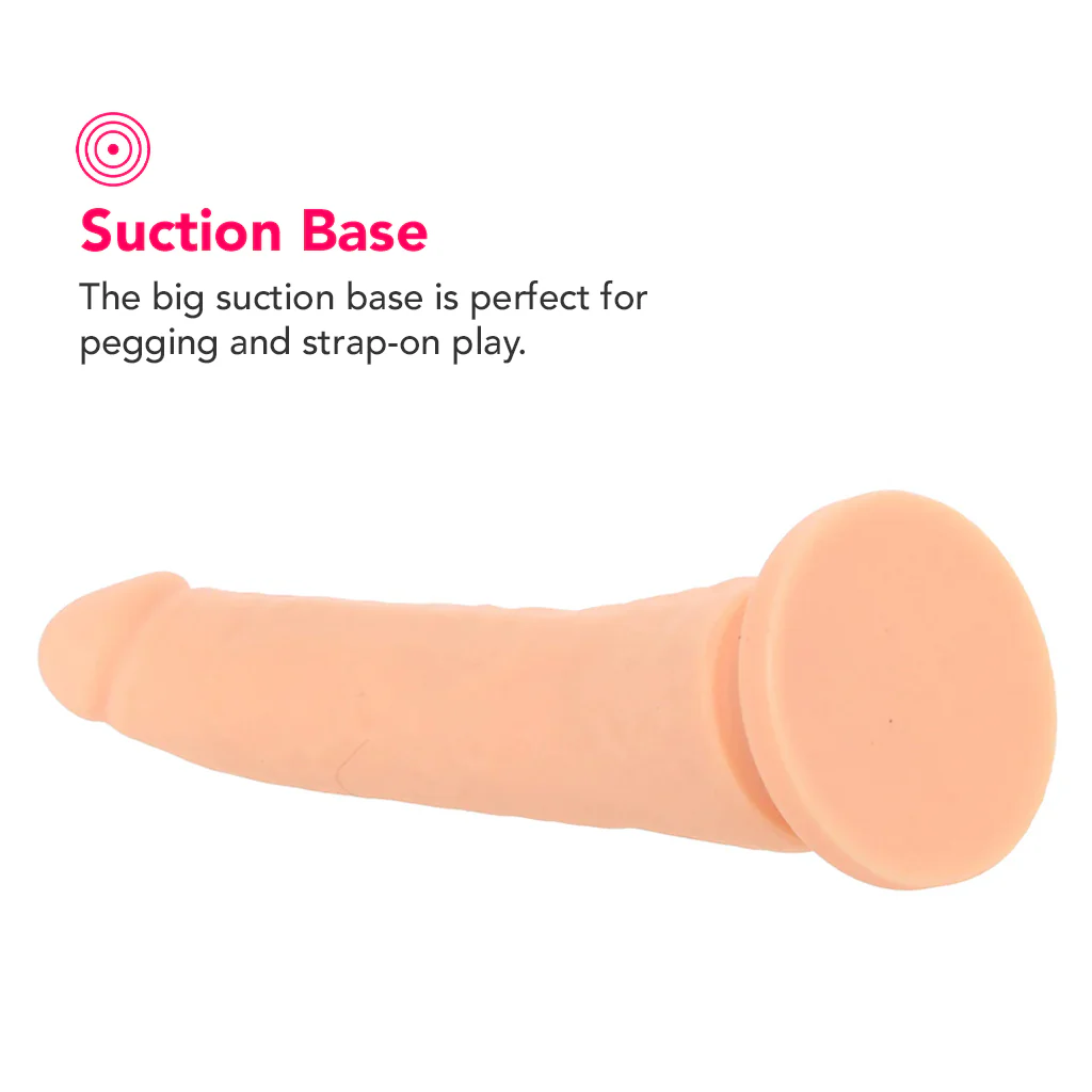 PinkCherry Premium 7.5 Inch Light Silicone Realistic Dildo - Image 4