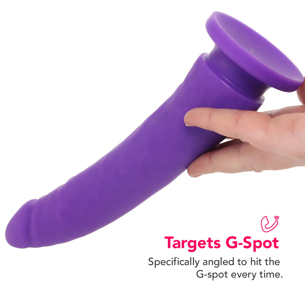 PinkCherry Premium 7.5 Inch Purple Silicone Realistic Dildo - Image 3