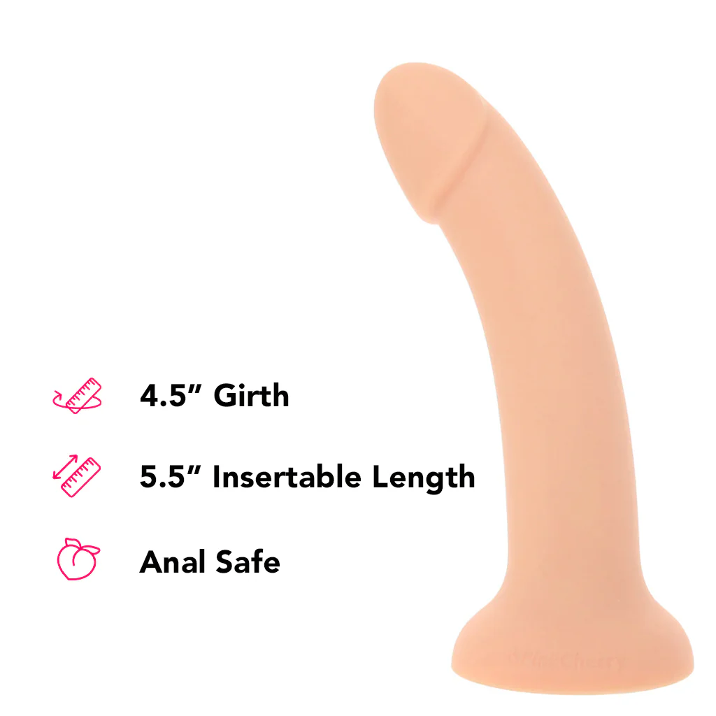 PinkCherry Premium 7 Inch Light Silicone Dildo - Image 5
