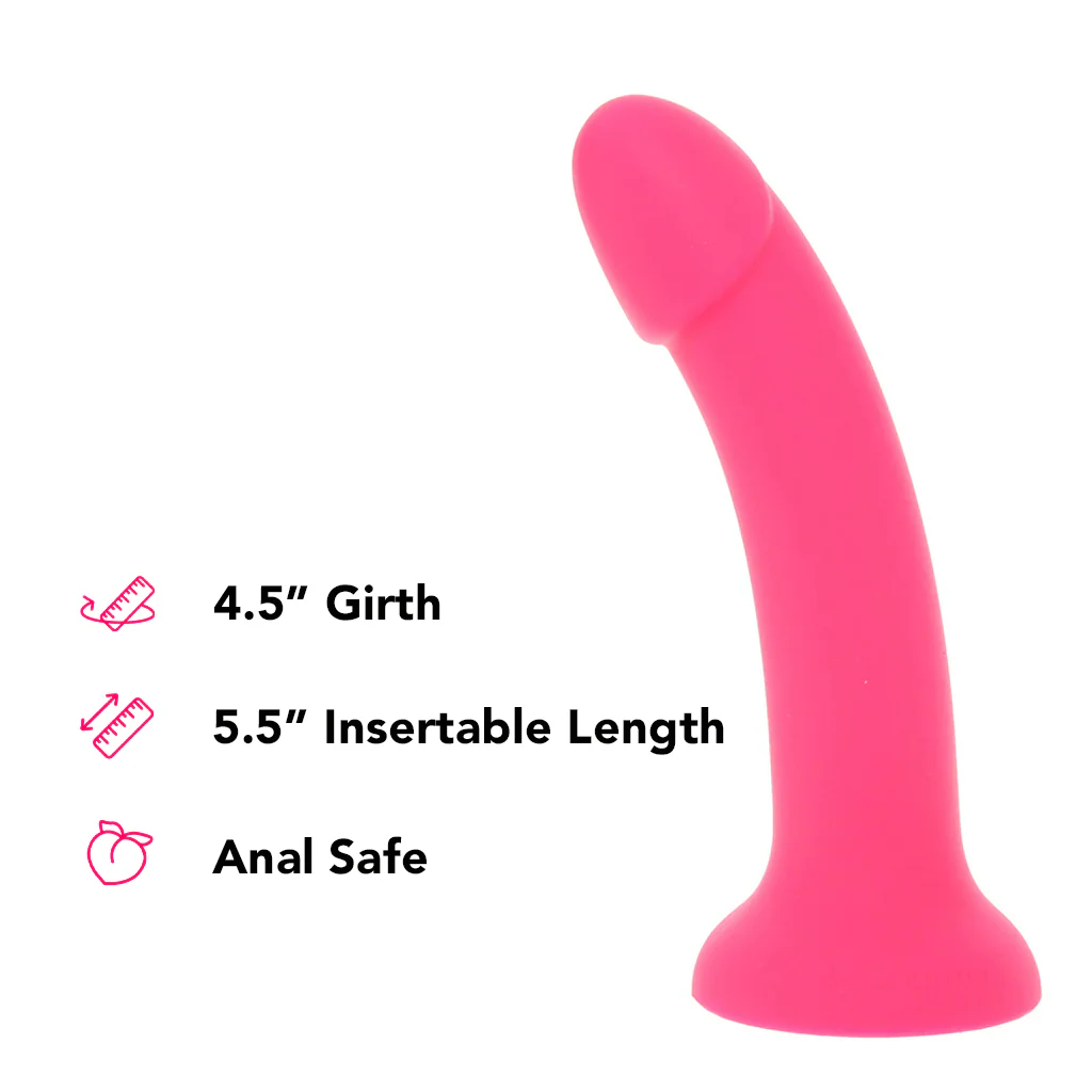 PinkCherry Premium 7 Inch Pink Silicone Dildo - Image 5