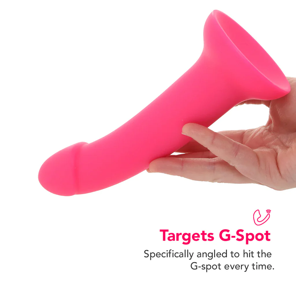 PinkCherry Premium 8 Inch Pink Silicone Dildo - Image 2