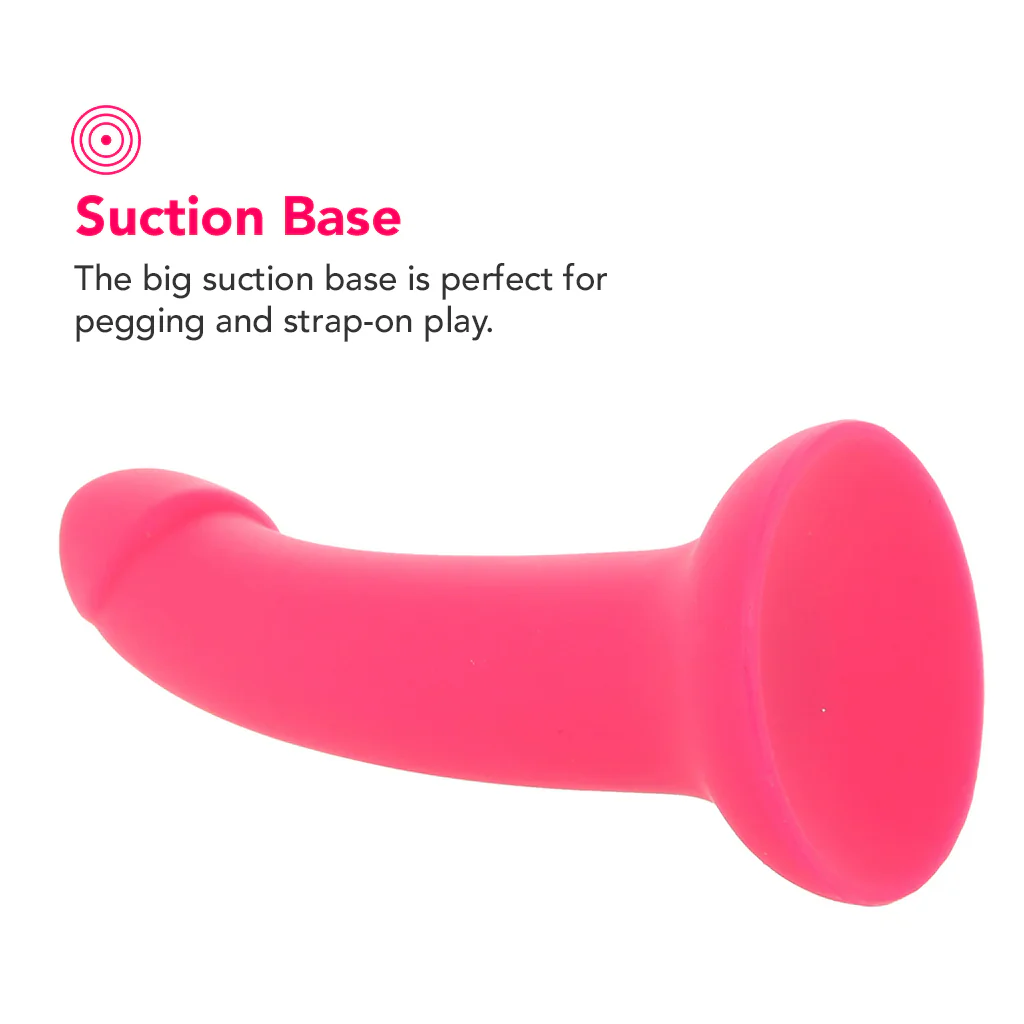 PinkCherry Premium 8 Inch Pink Silicone Dildo - Image 4