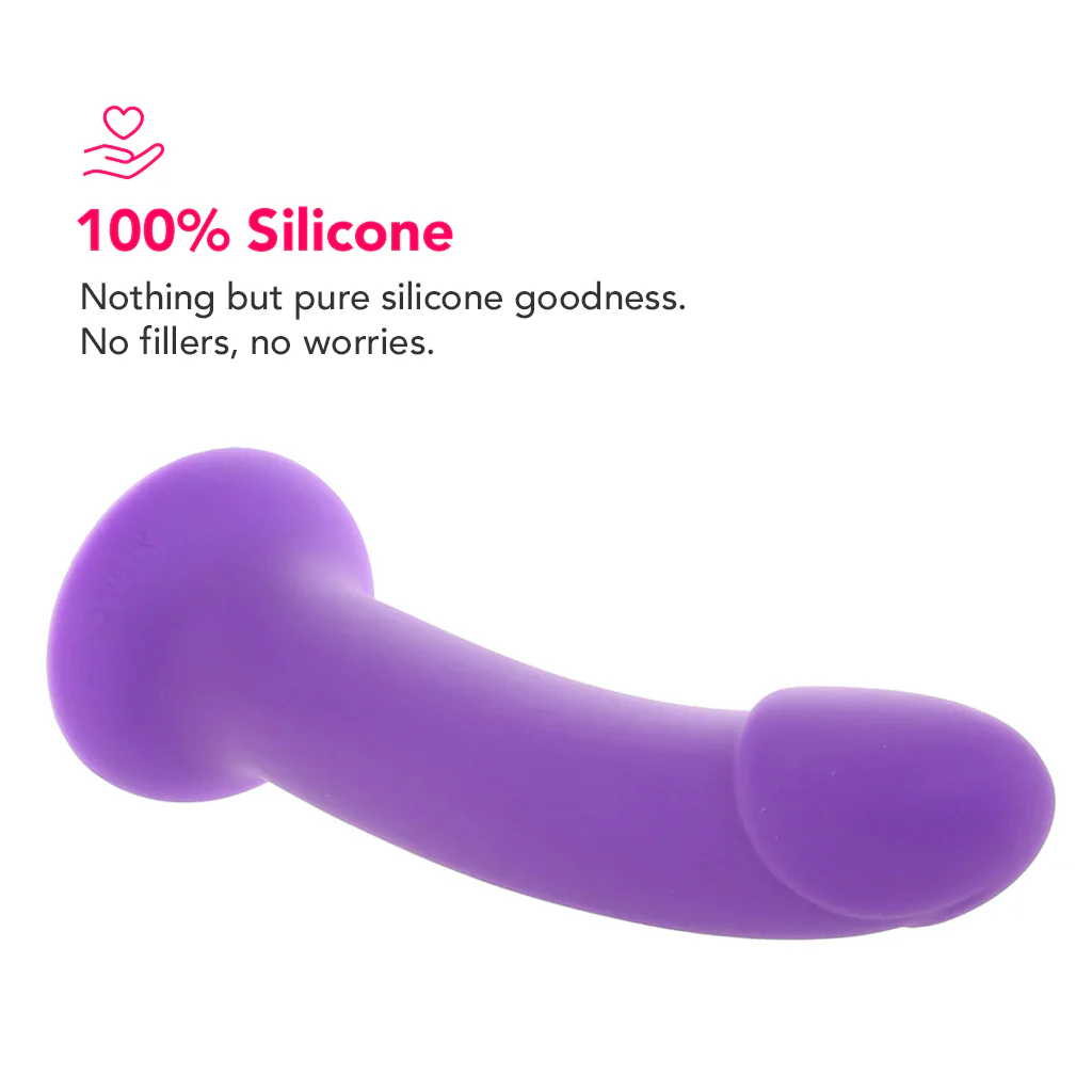 PinkCherry Premium 8 Inch Purple Silicone Dildo - Image 2