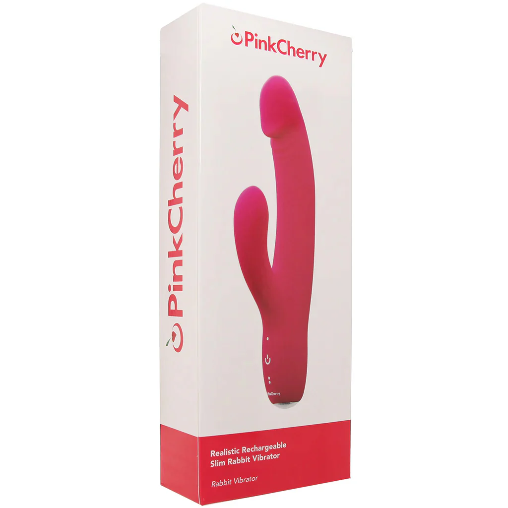 PinkCherry Realistic Slim Rabbit Vibe in Pink - Image 9