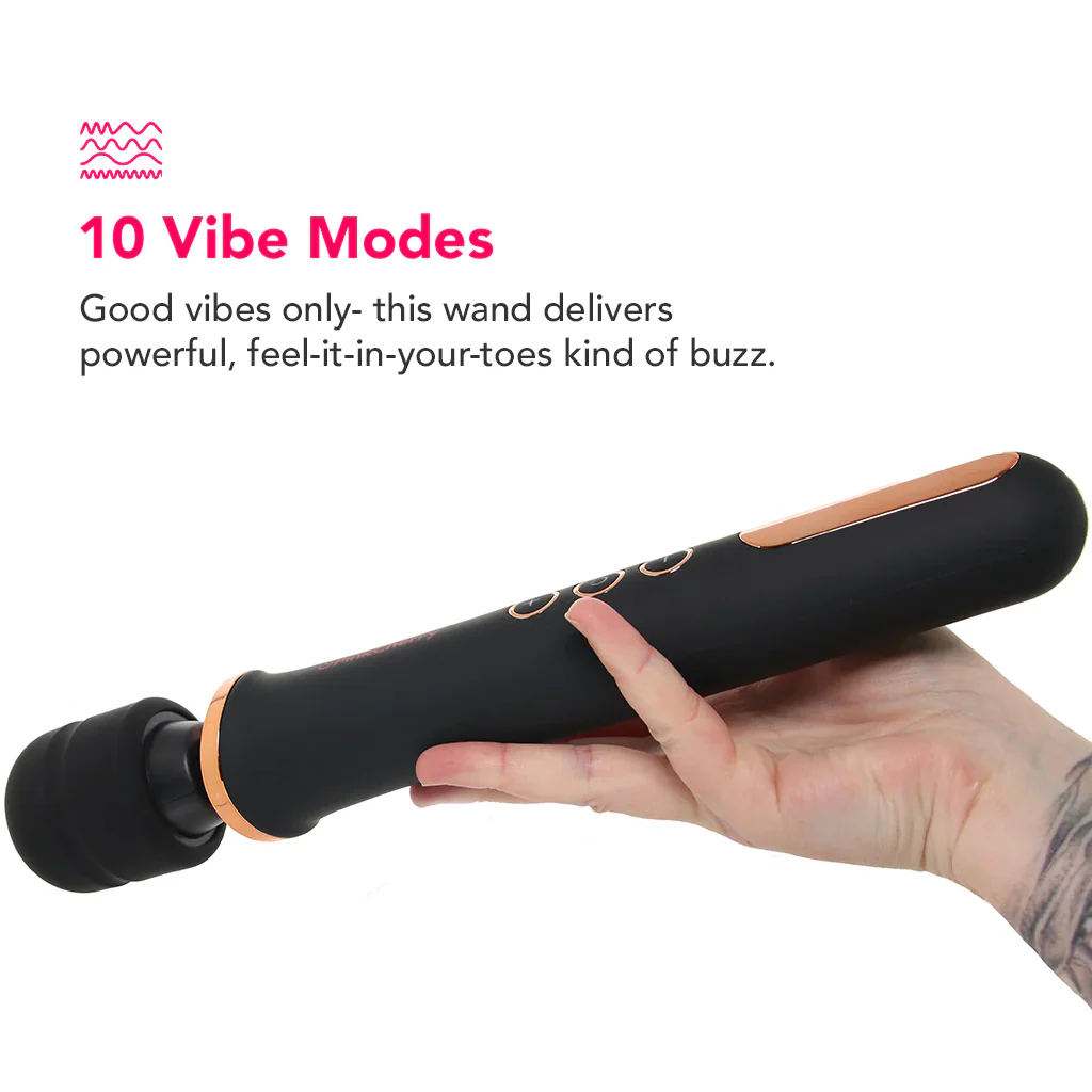 PinkCherry Rechargeable Wand in Black - Image 4