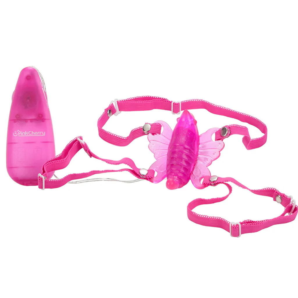 PinkCherry Wearable Butterfly Vibe in Pink - Image 4
