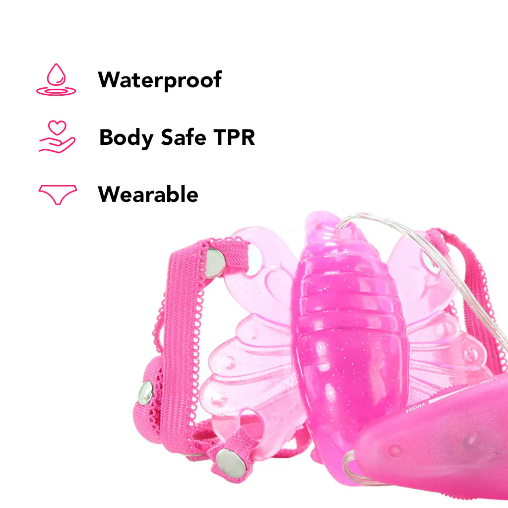 PinkCherry Wearable Butterfly Vibe in Pink - Image 5